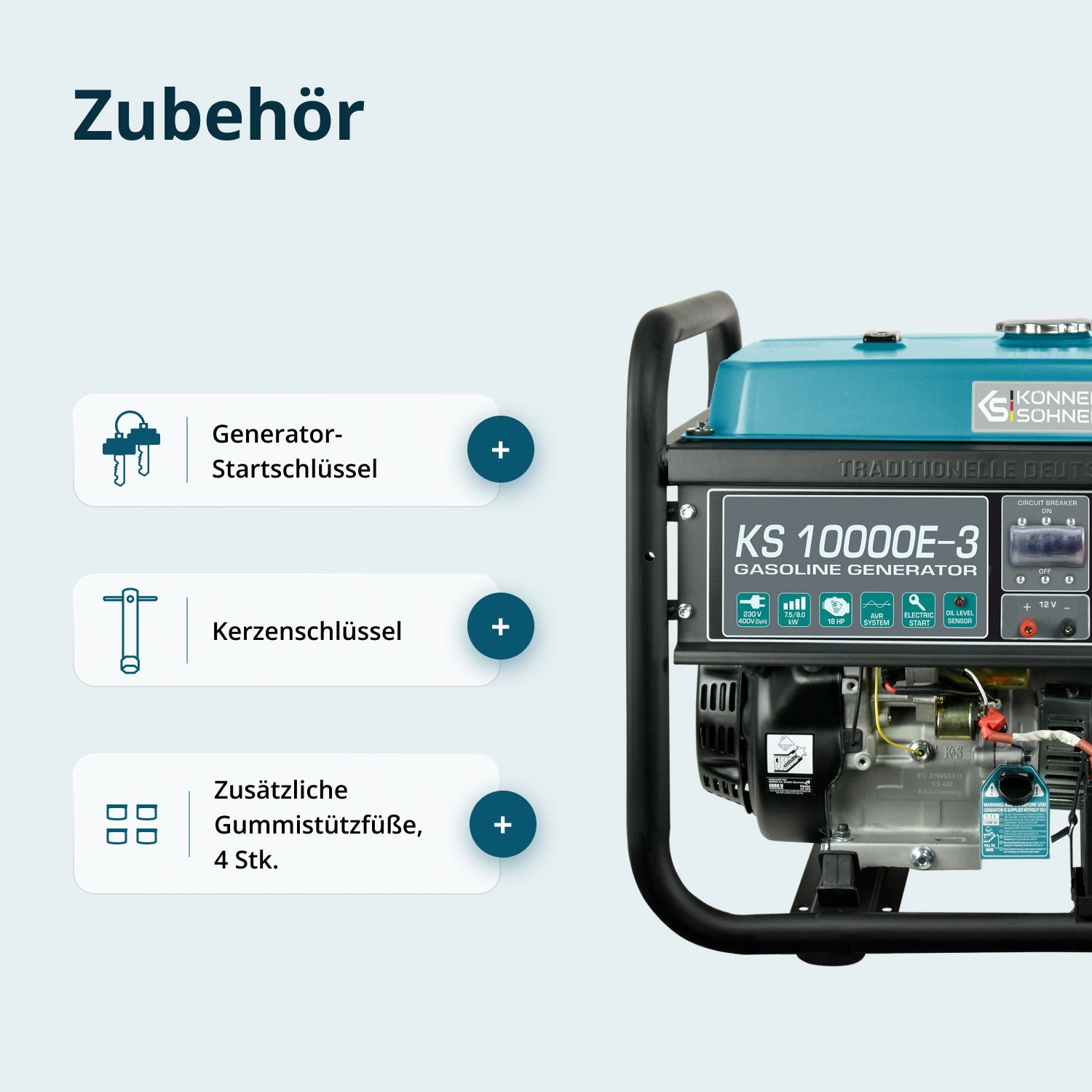 Benzin-Generator "Könner & Söhnen" KS 10000E-3