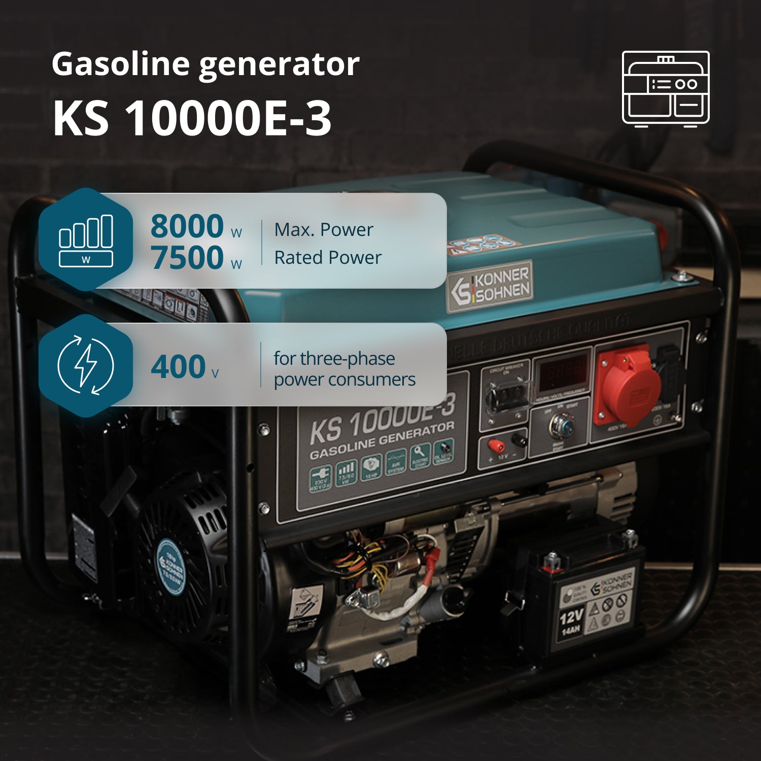 Benzingenerator "Könner & Söhnen" KS 10000E-3