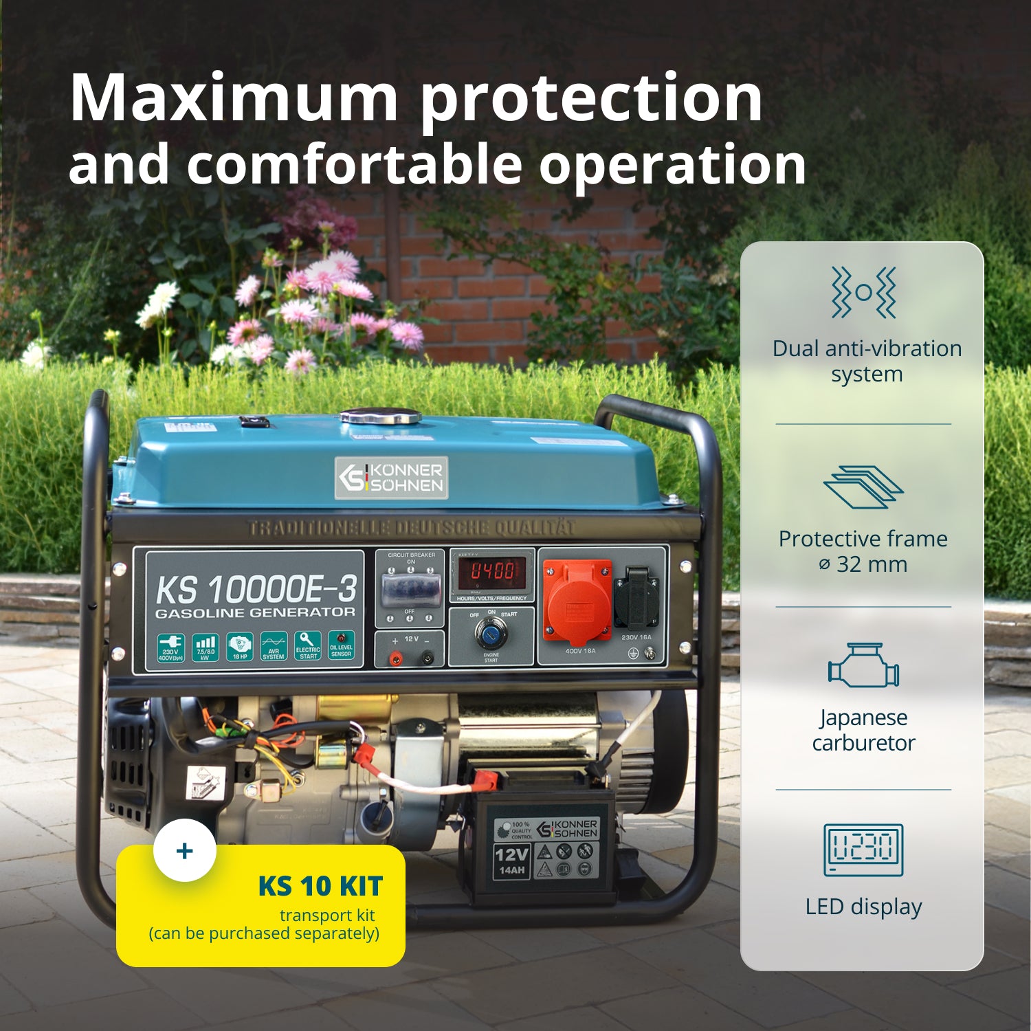 Benzingenerator "Könner & Söhnen" KS 10000E-3