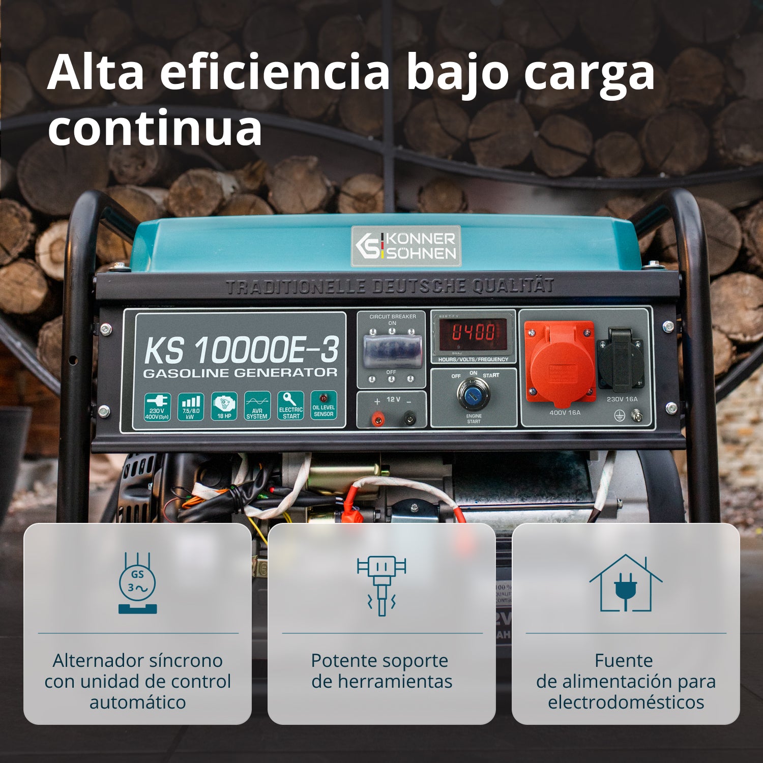 Generador de gasolina "Könner & Söhnen" KS 10000E-3
