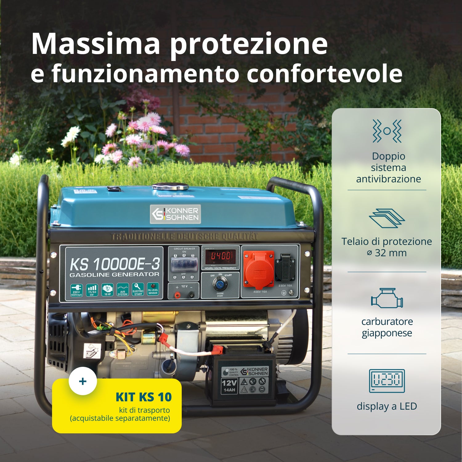 Generatore a benzina "Könner & Söhnen" KS 10000E-3