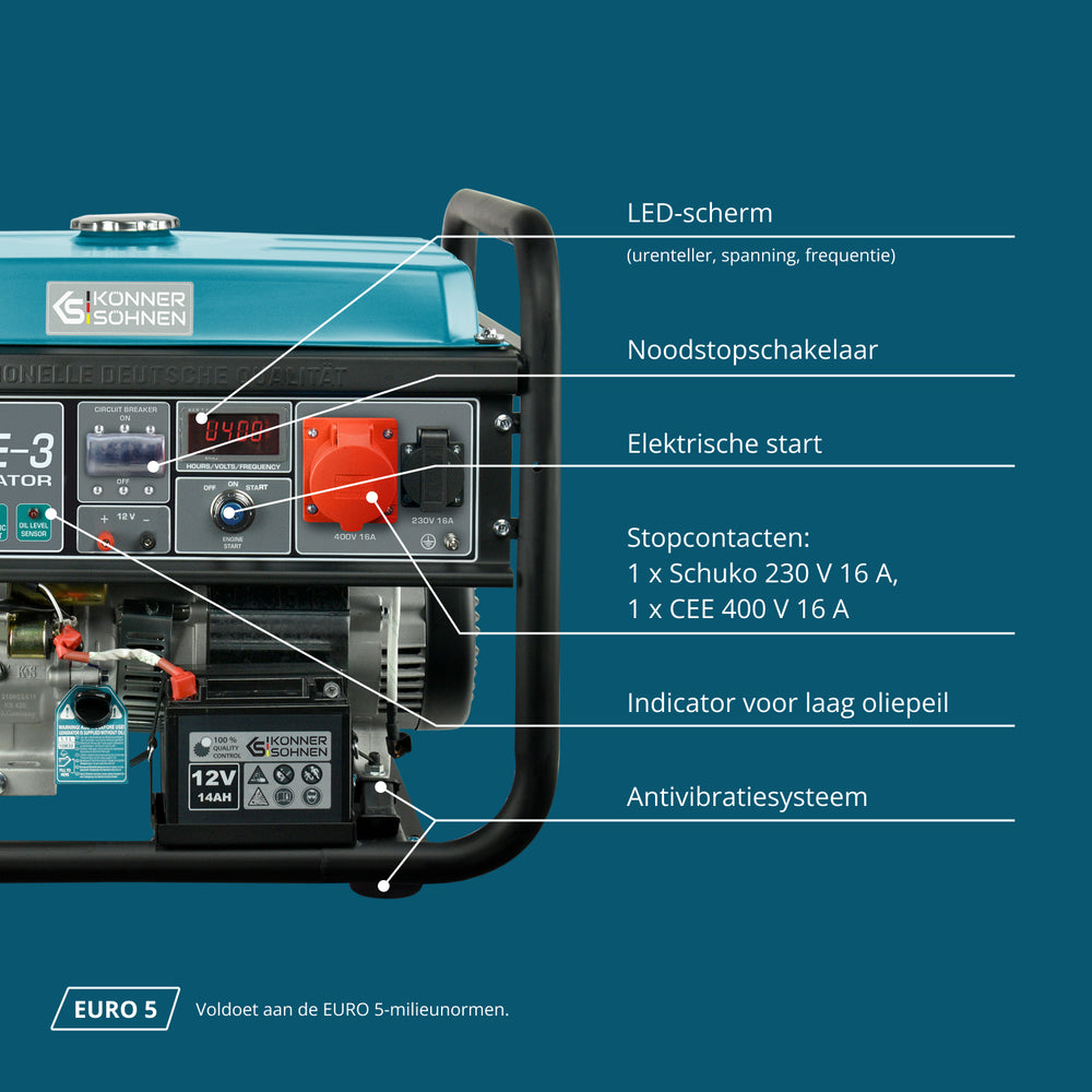 Benzinegenerator "Könner & Söhnen" KS 10000E-3