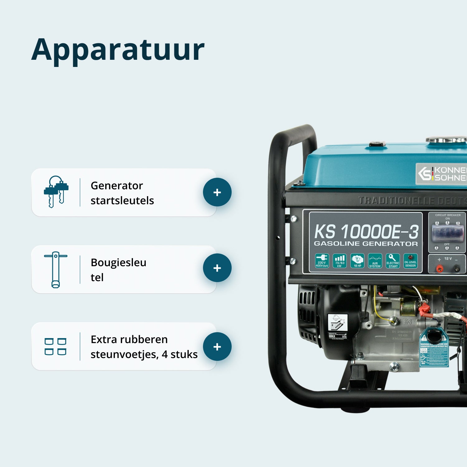 Benzinegenerator "Könner & Söhnen" KS 10000E-3
