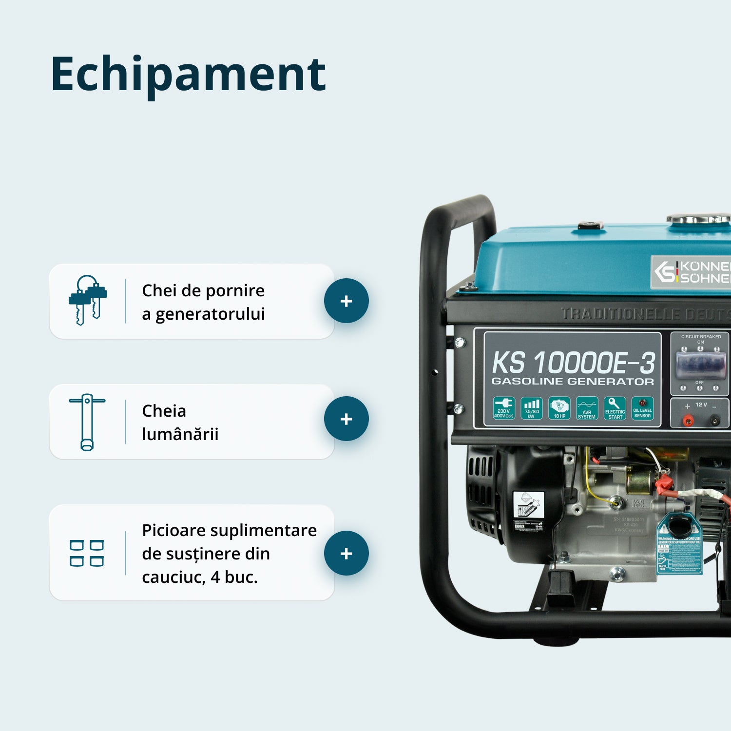 Generator pe benzină „Könner & Söhnen” KS 10000E-3