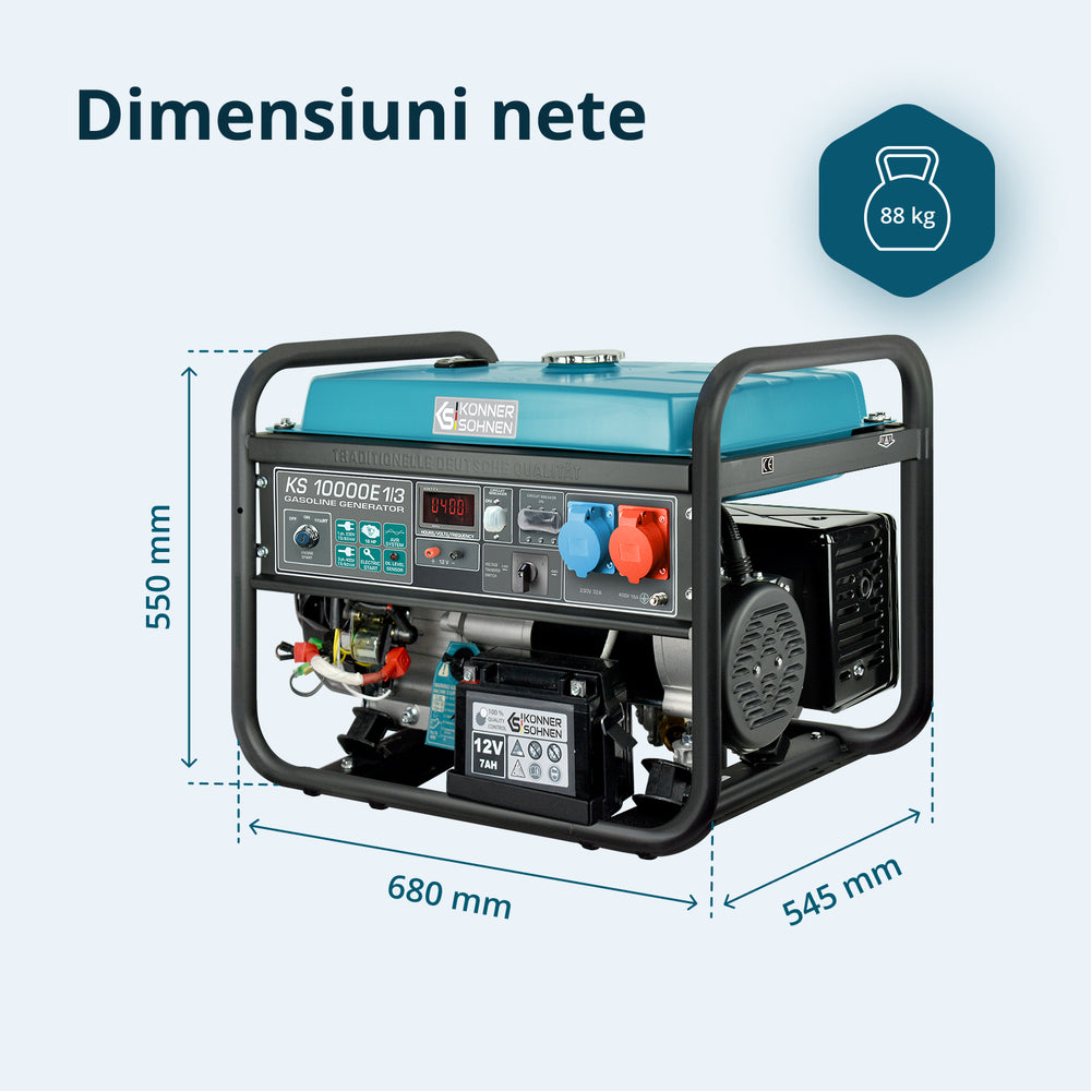 Generator pe benzină „Könner & Söhnen” KS 10000E 1/3