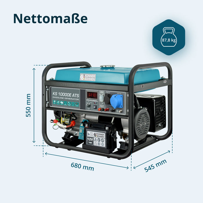 Benzin-Generator "Könner & Söhnen" KS 10000E ATS