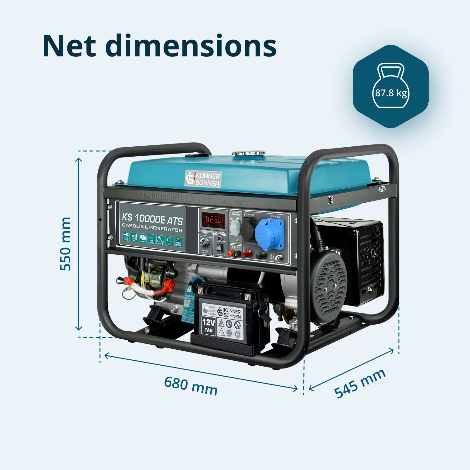Benzingenerator "Könner & Söhnen" KS 10000E ATS