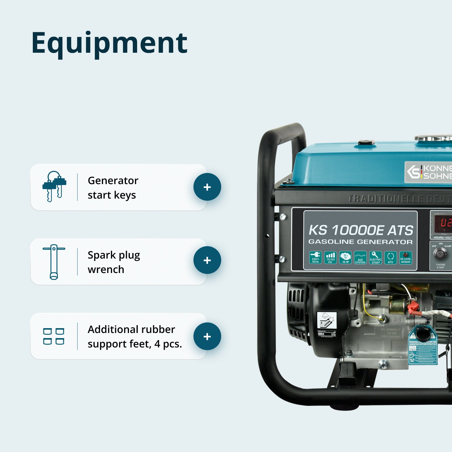 Benzingenerator "Könner & Söhnen" KS 10000E ATS