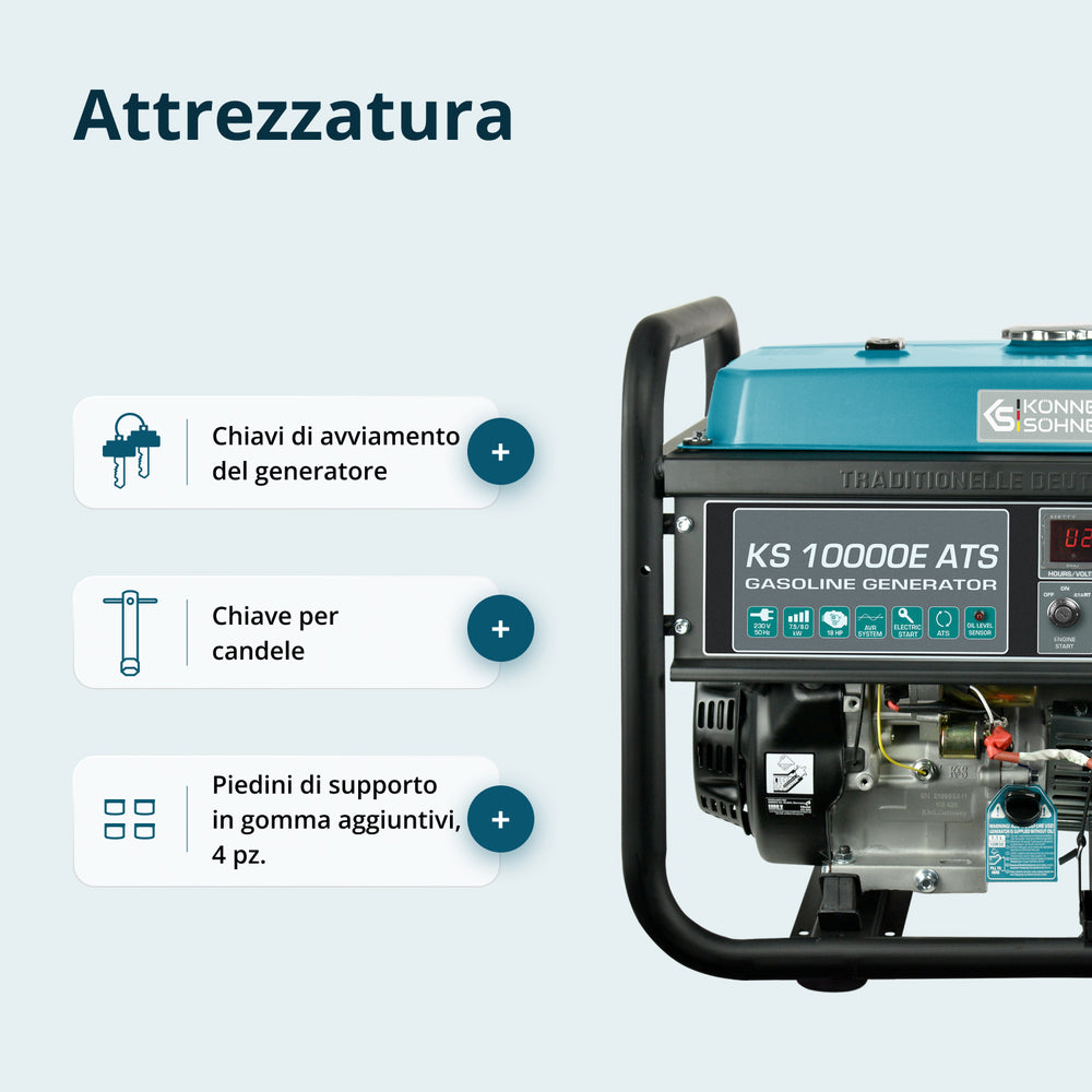 Generatore a benzina "Könner & Söhnen" KS 10000E ATS