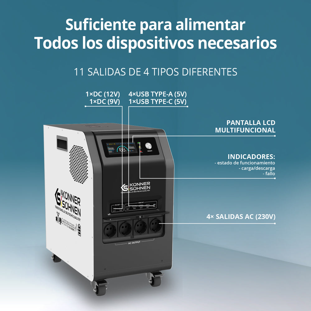 Central eléctrica portátil 3 en 1 KS 3000PS