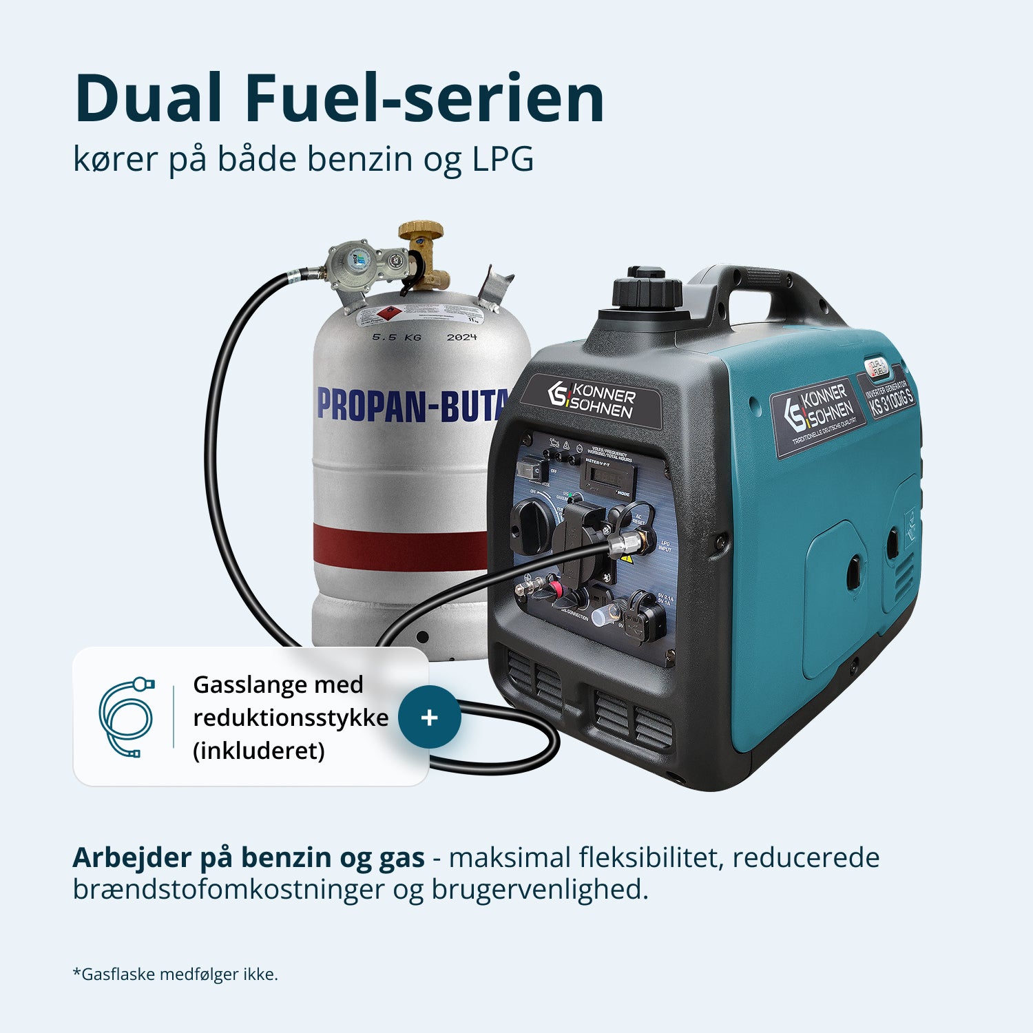 LPG/benzin inverteres generátor KS 3100iG S