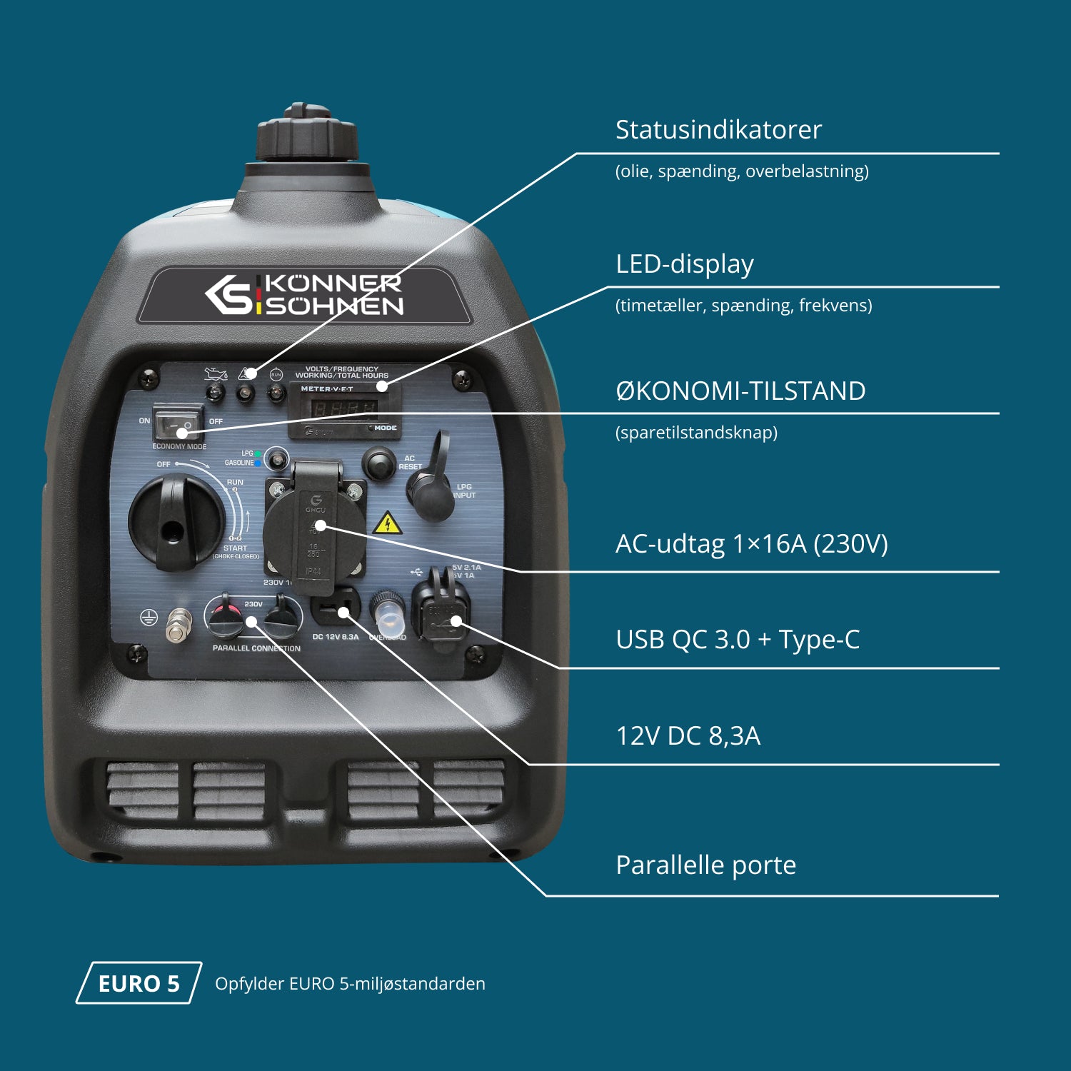 LPG/benzin inverteres generátor KS 3100iG S