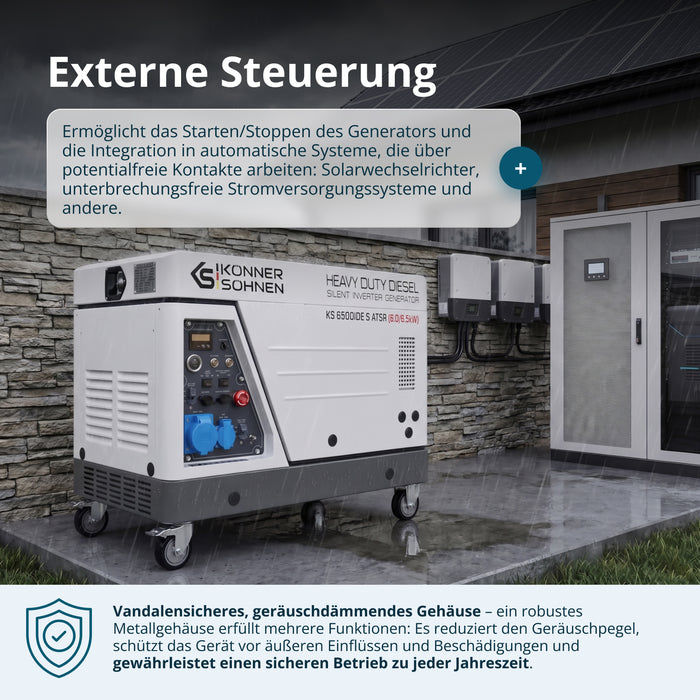 Diesel-Inverter-Generator im Schallschutzgehäuse KS 6500iDE S ATSR