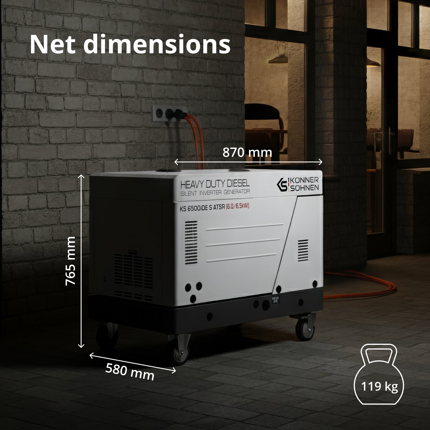 Diesel invertorový generátor v odhlučněném krytu KS 6500iDE S ATSR