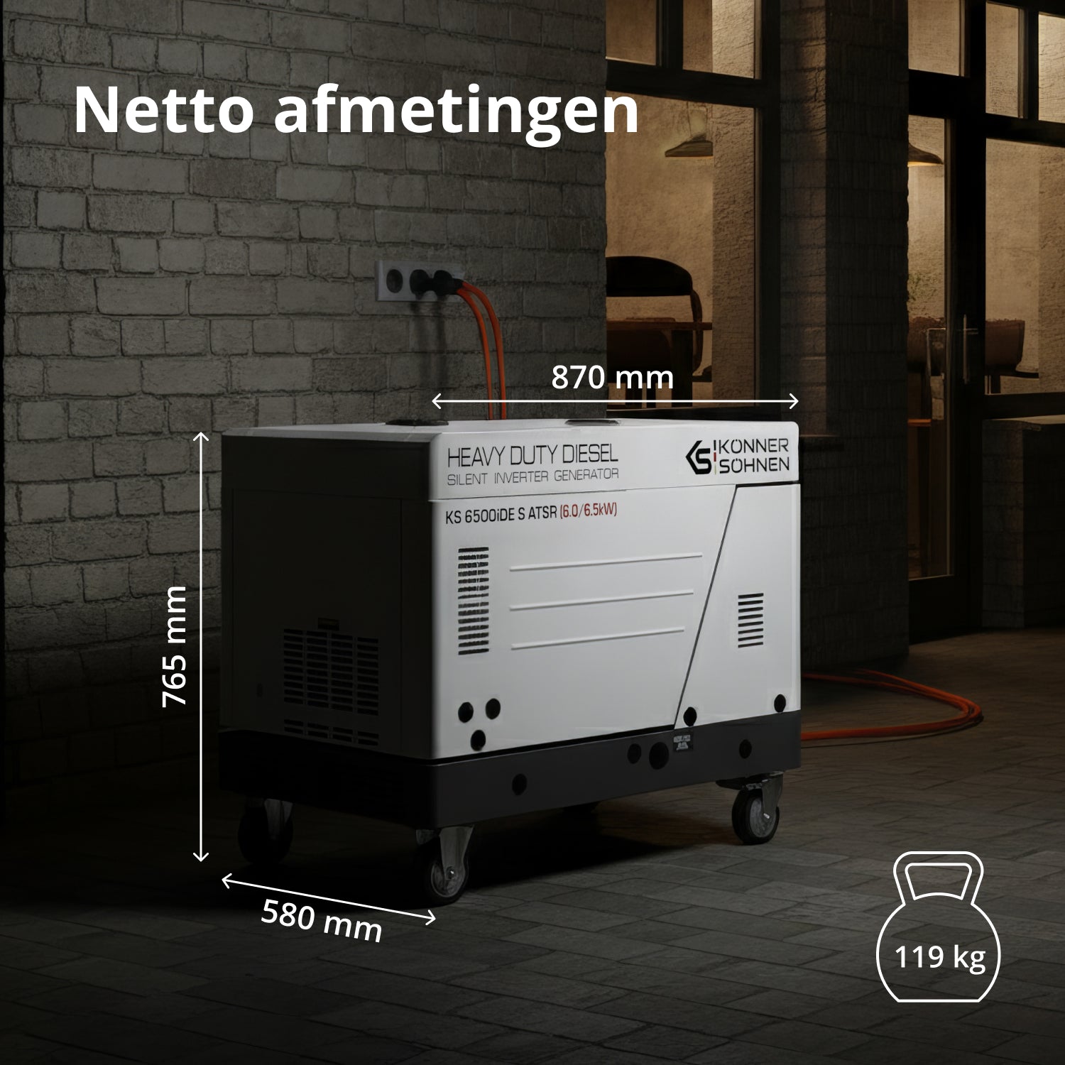 Diesel Inverter Generator in Geluiddichte Behuizing KS 6500iDE S ATSR