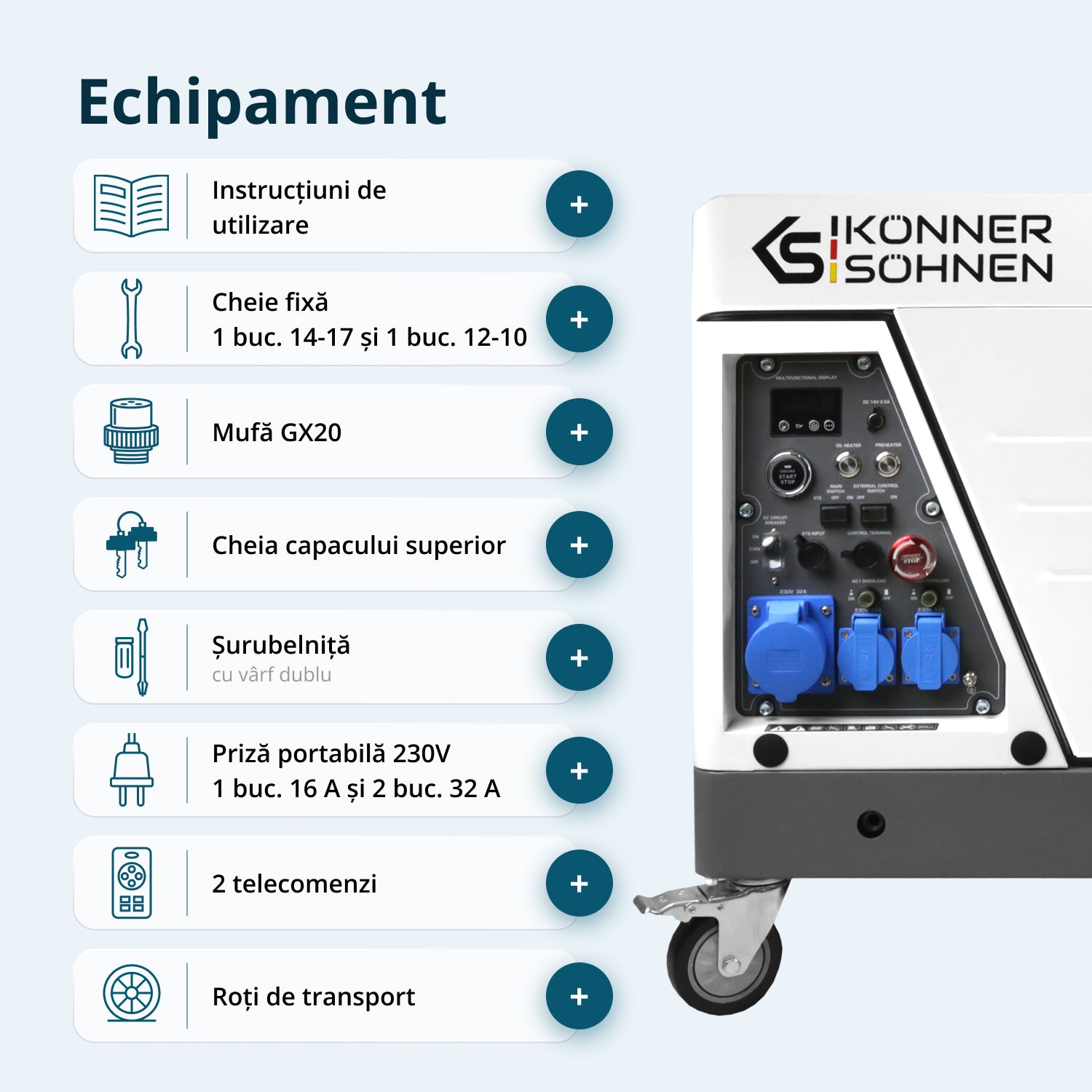 Generator invertor diesel în carcasă insonorizată KS 6500iDE S ATSR (Recondiționat – Stare Bună)