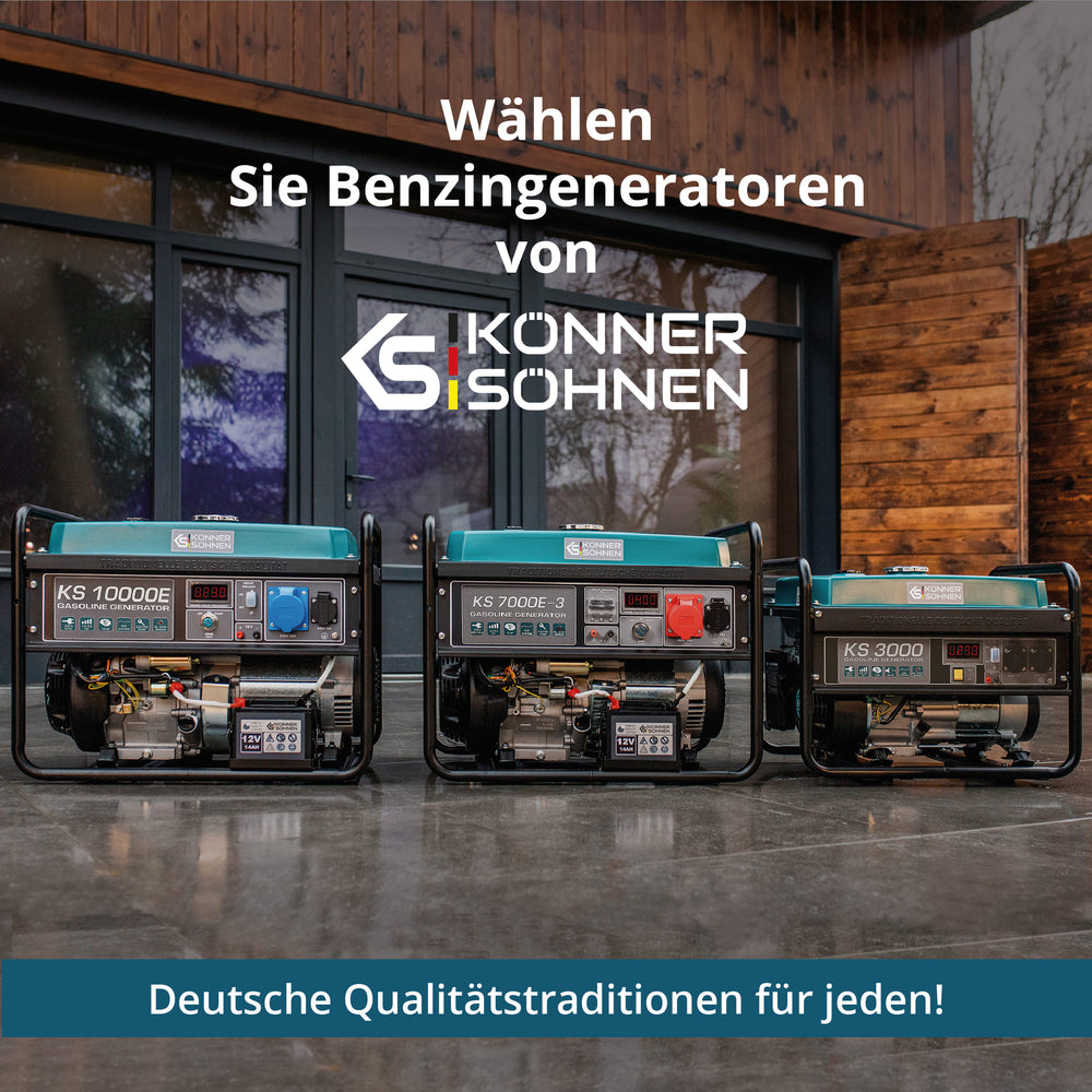 Benzin-Generator "Könner & Söhnen" KS 7000E 1/3