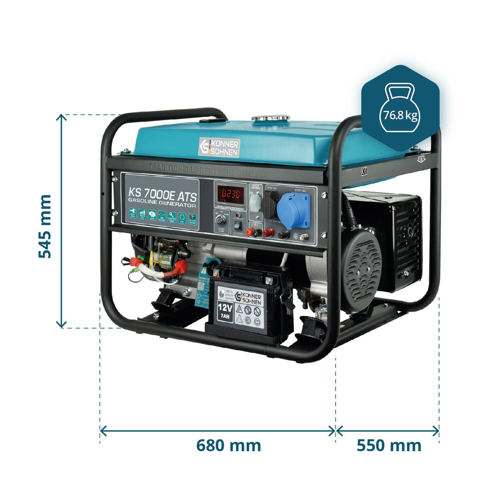 Benzingenerator "Könner & Söhnen" KS 7000E ATS