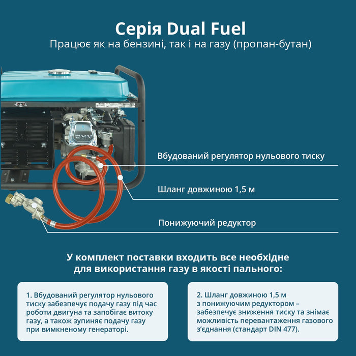 Генератор LPG/Бензин «Könner & Söhnen» KS 7000E G