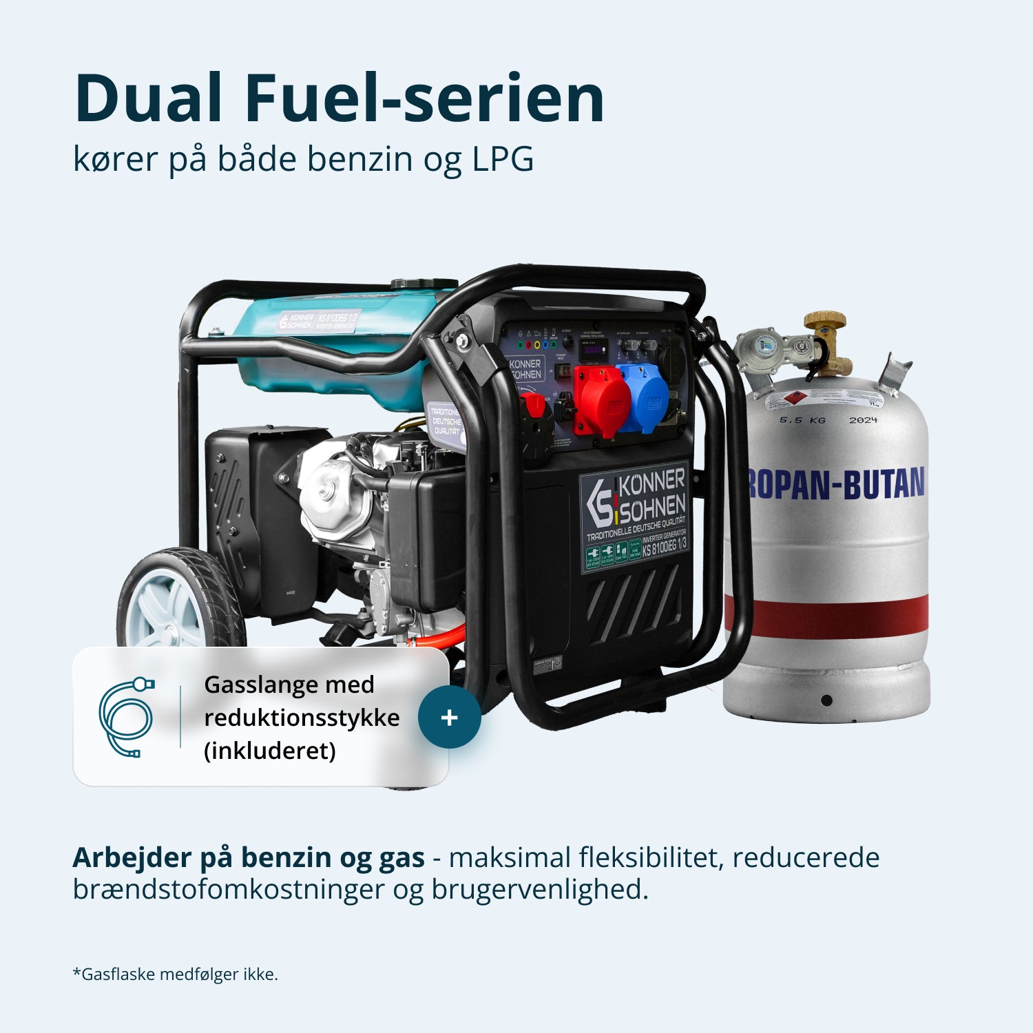 LPG/benzínový invertorový generátor KS 8100iEG 1/3