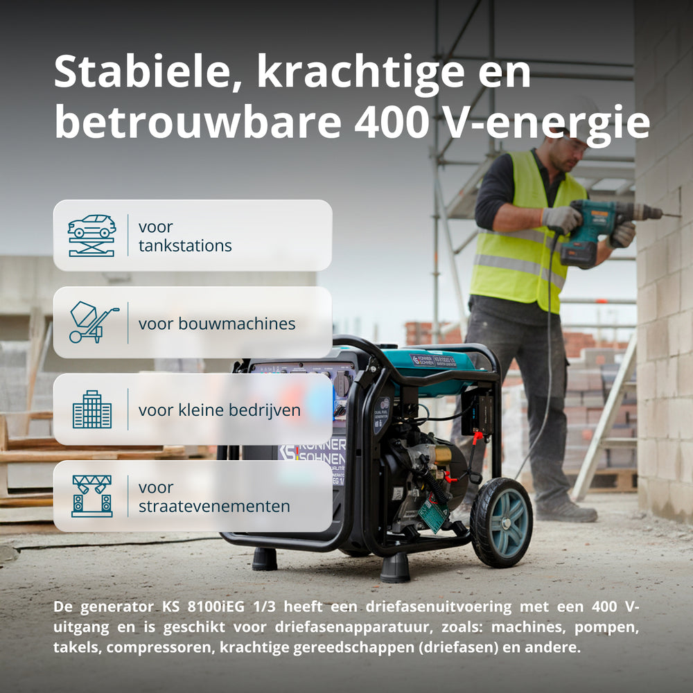 LPG/benzine invertergenerator KS 8100iEG 1/3