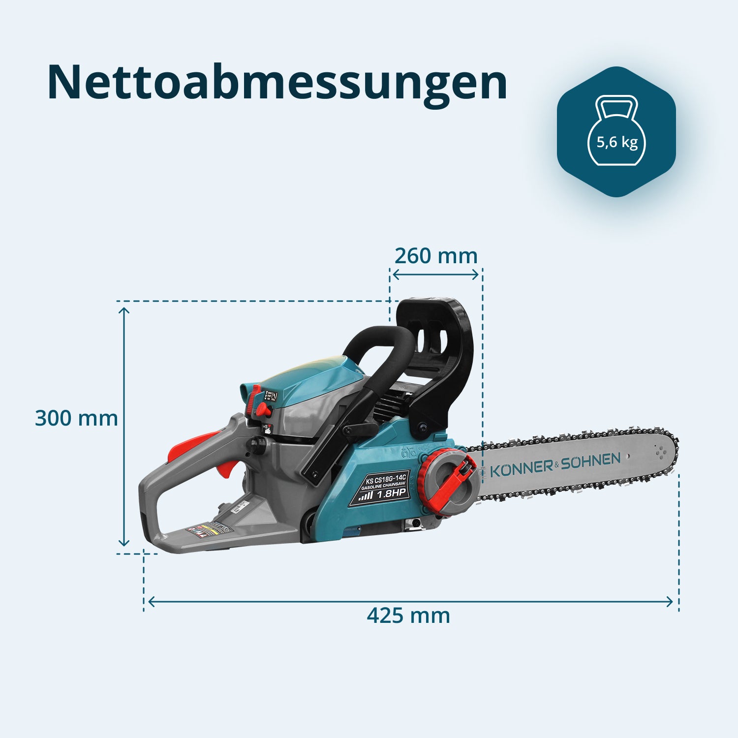 Benzin-Kettensäge KS CS18G-14C