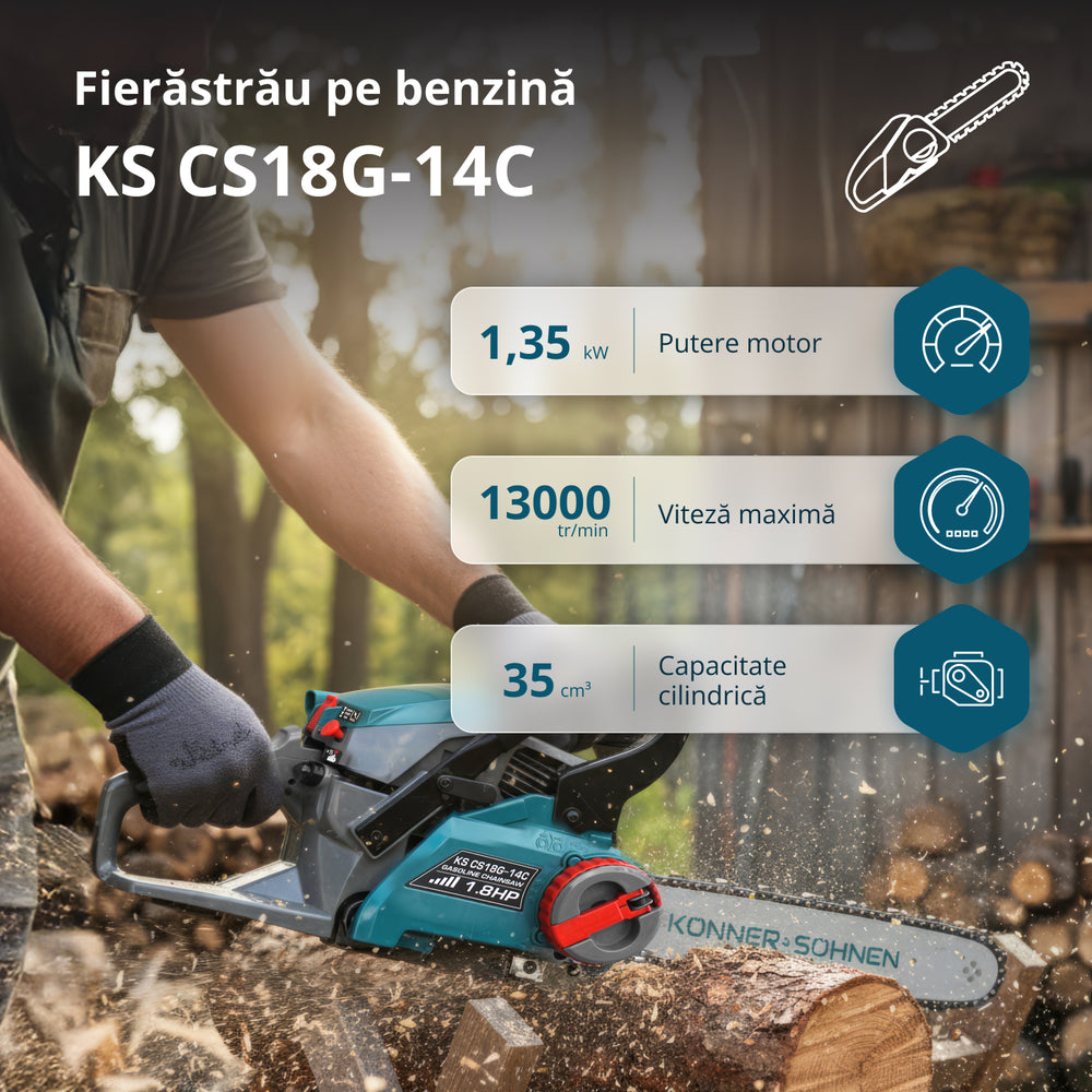 Fierăstrău pe benzină KS CS18G-14C