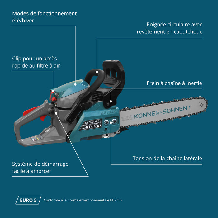 Tronçonneuse à essence KS CS20G-16