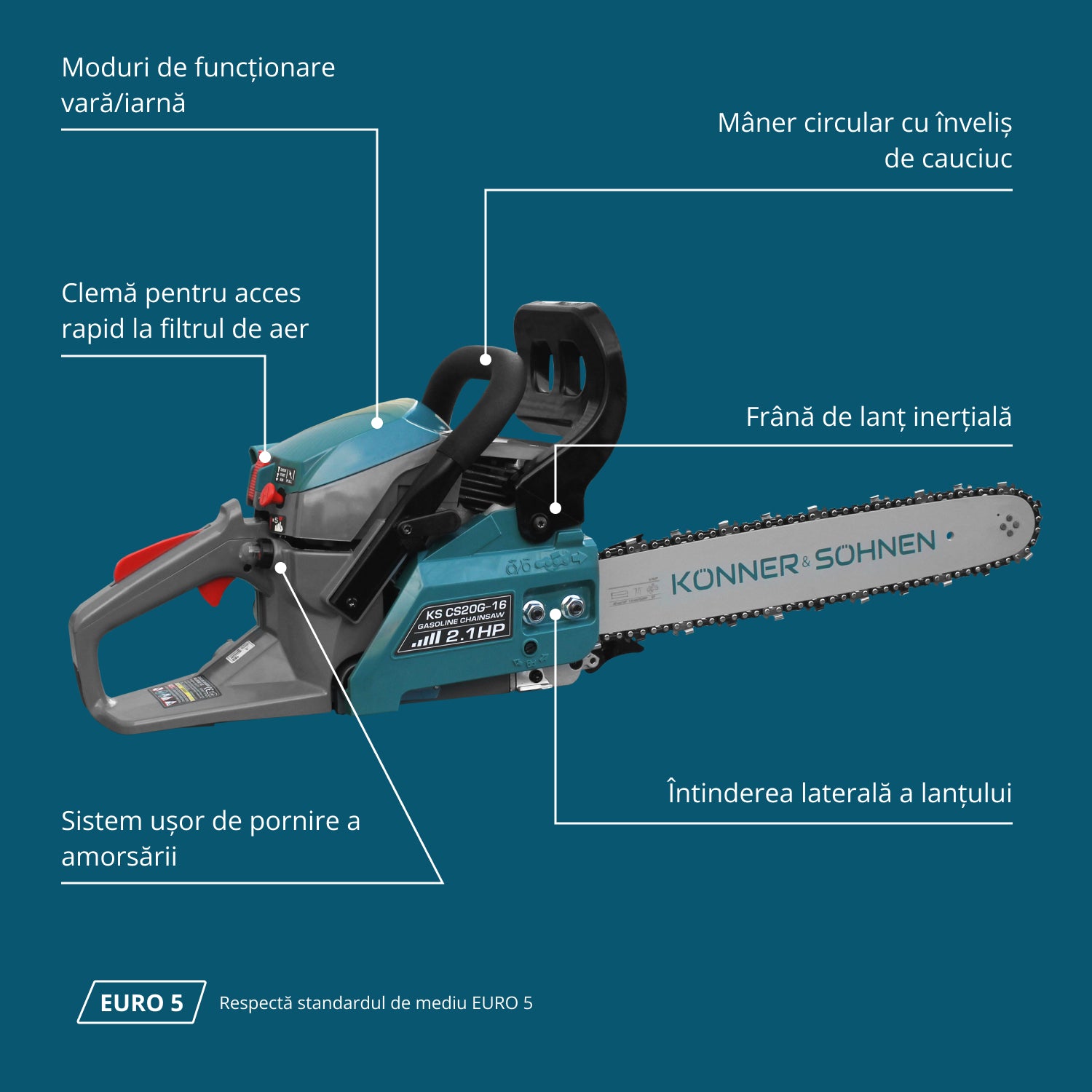 Benzinmotorsav KS CS20G-16