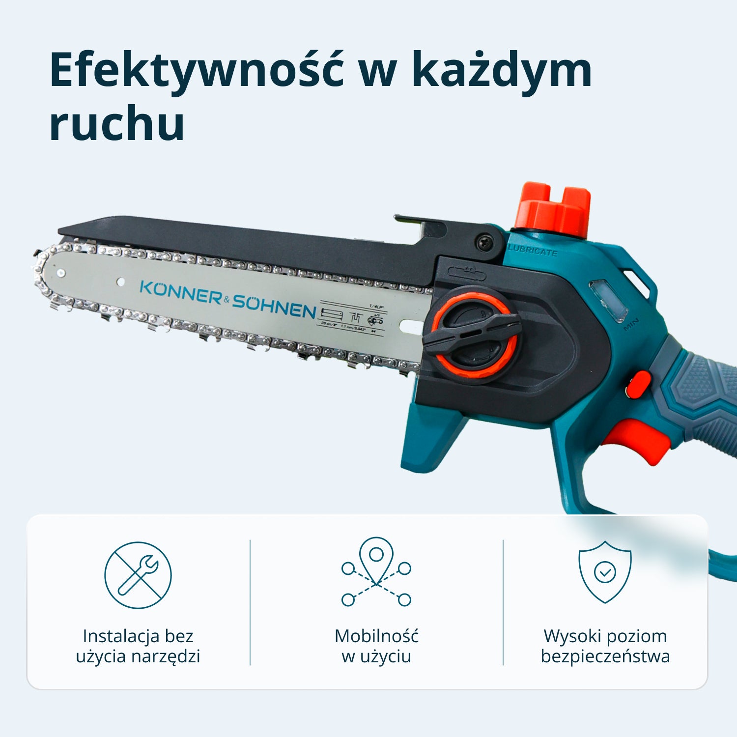 Ledningsfri Mini Kædesav KS MCS20V-8