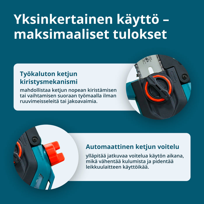 Johdoton Mini Moottorisaha KS MCS20V-8 Kotelo
