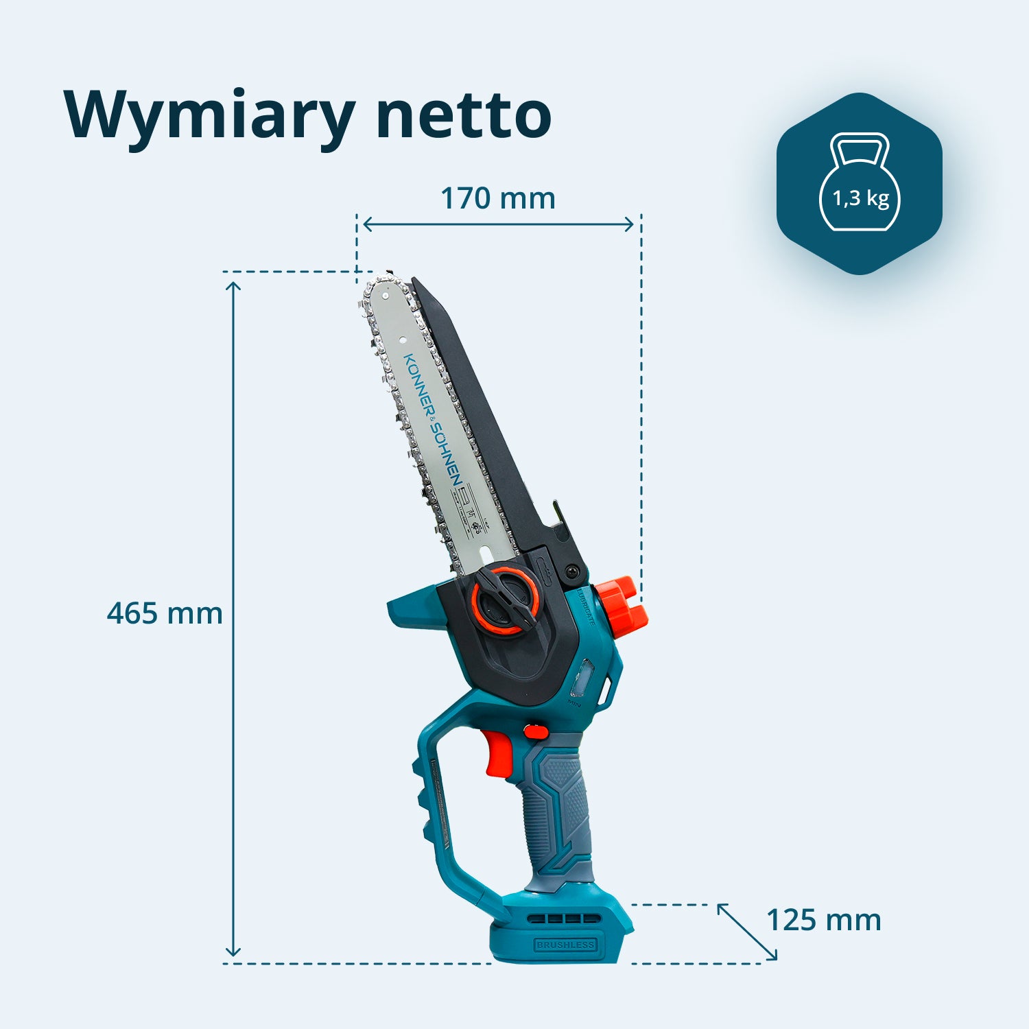 Snoerloze Mini Kettingzaag KS MCS20V-8