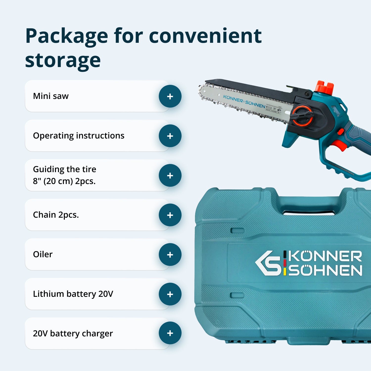 Akumulátorová Mini Pila KS MCS20V-8 Pouzdro