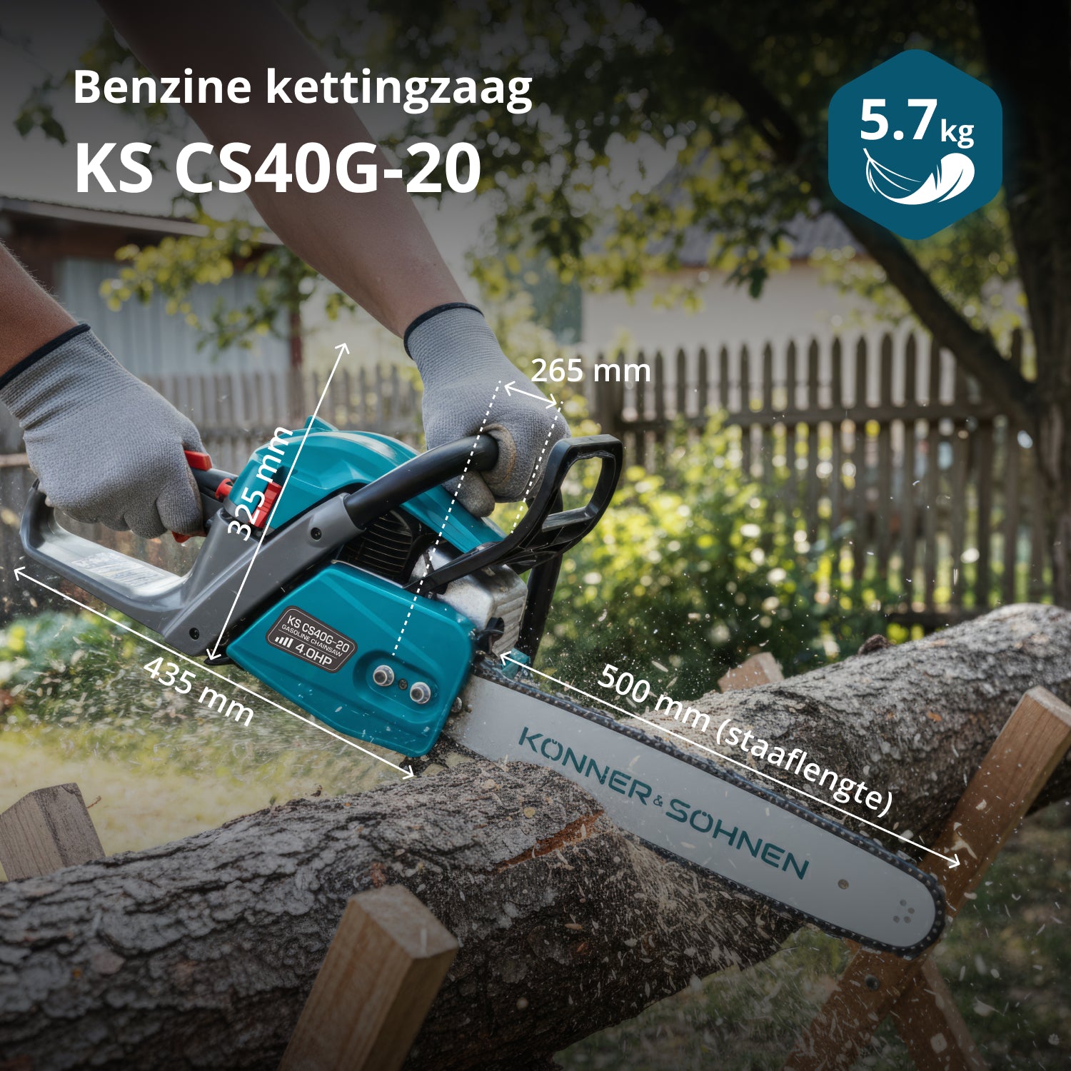 Benzinekettingzaag KS CS40G-20