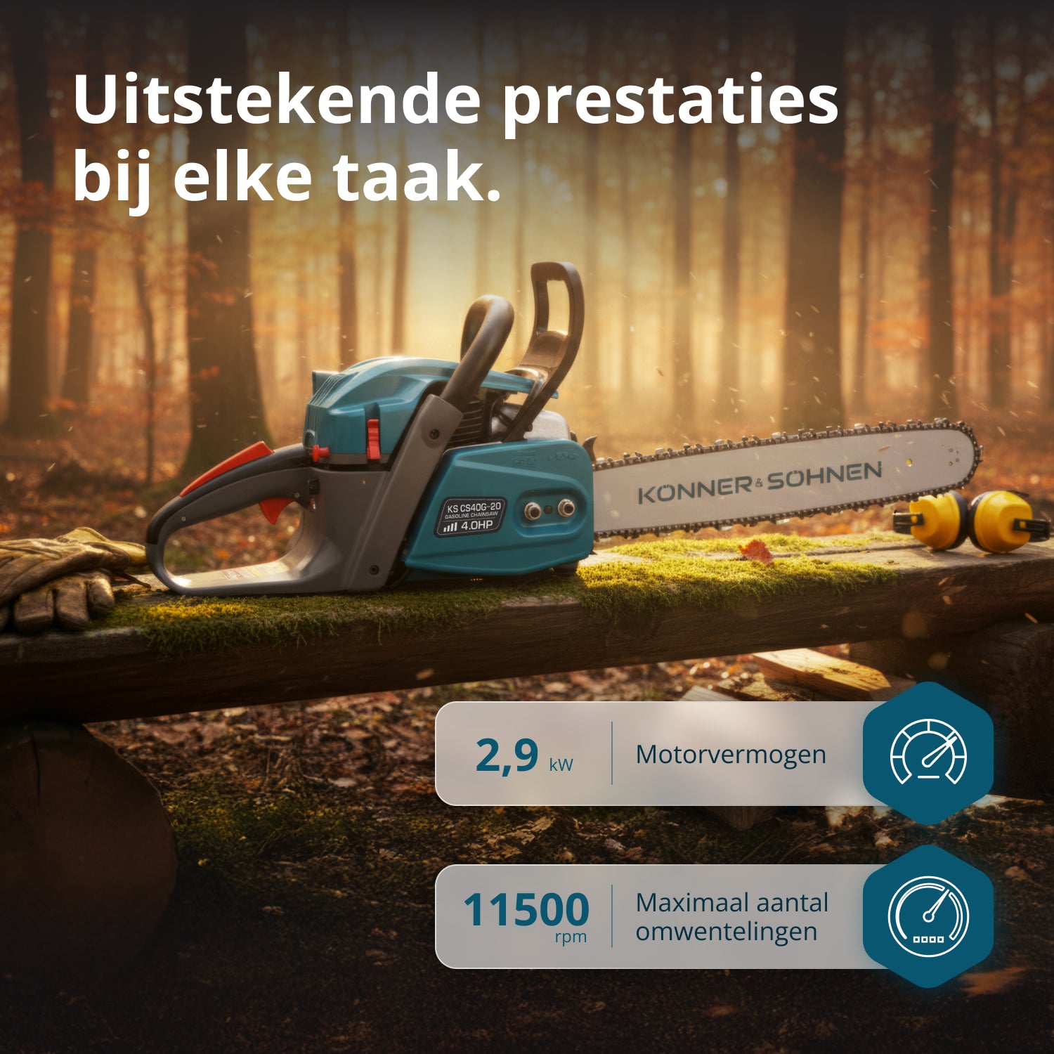 Benzinekettingzaag KS CS40G-20