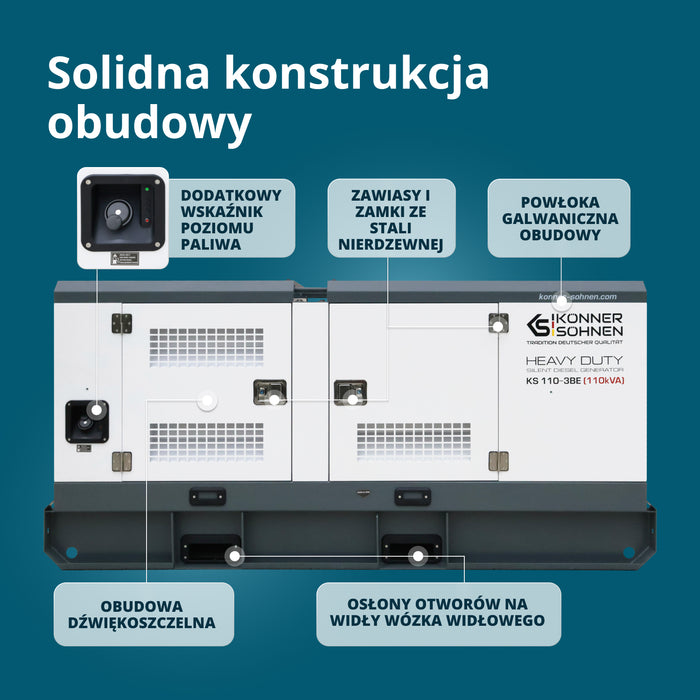 Dieselowy trójfazowy agregat prądotwórczy KS 110-3BE