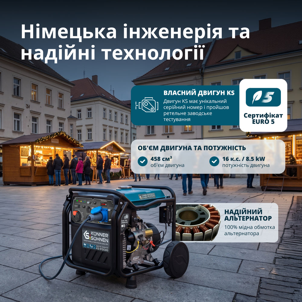 Інверторний генератор на LPG/бензині KS 8100iEG