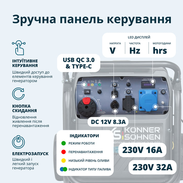 Інверторний генератор на LPG/бензині KS 8100iEG