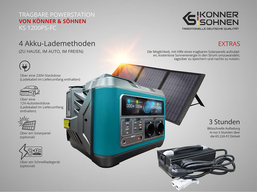 Kannettava virtalähde KS 1200PS-FC