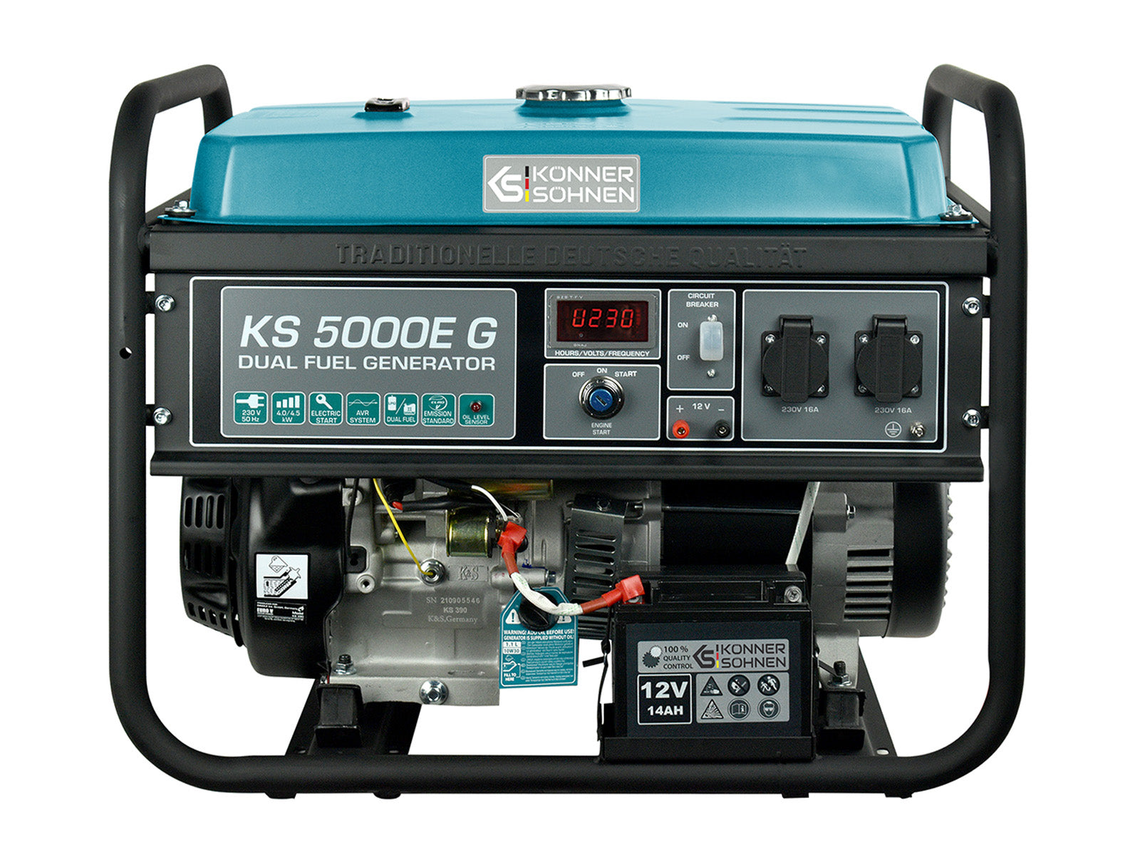 LPG/Benzine Generator "Könner & Söhnen" KS 5000E G