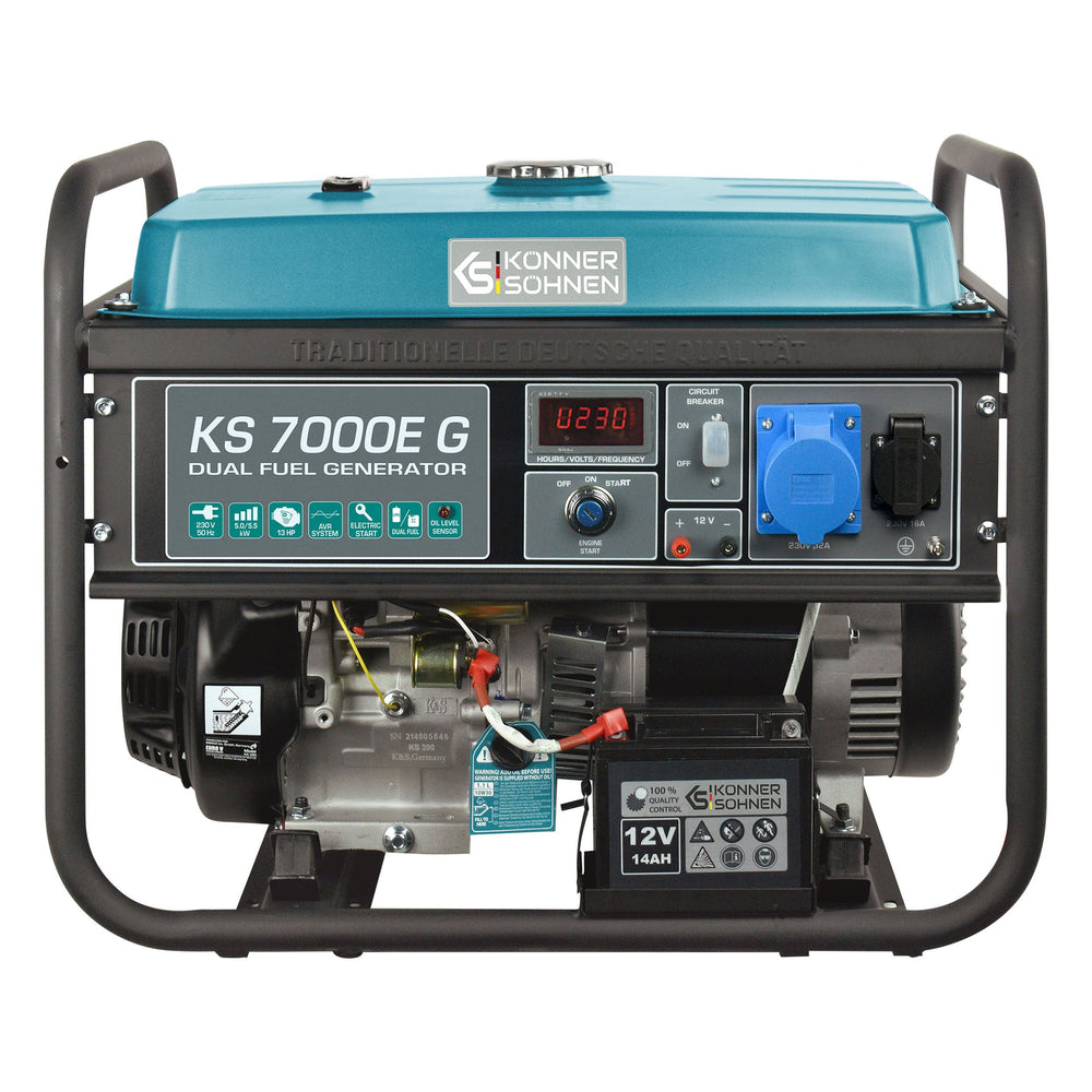 LPG/Benzin Generátor „Könner & Söhnen” KS 7000E G