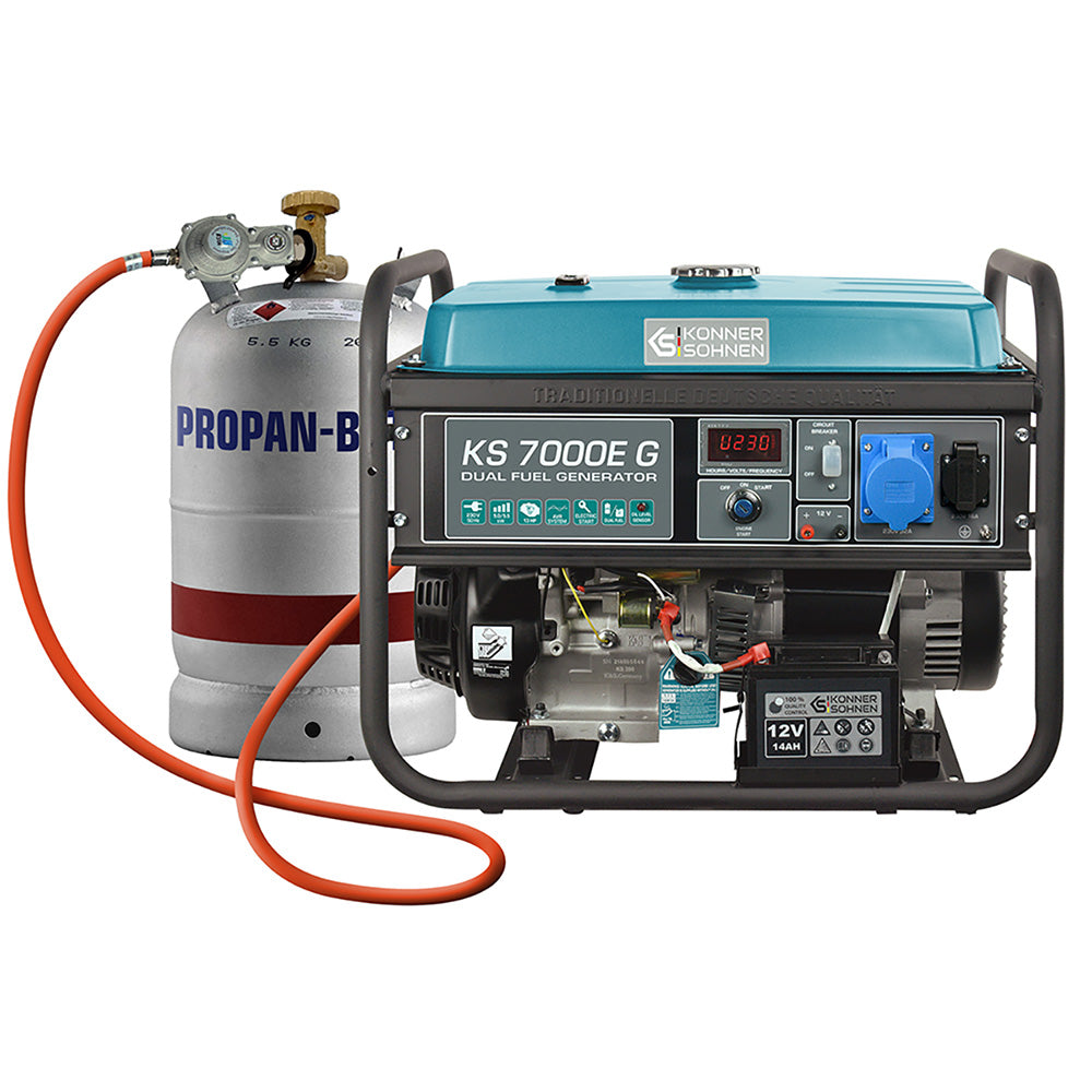 LPG/Benzin Generátor „Könner & Söhnen” KS 7000E G