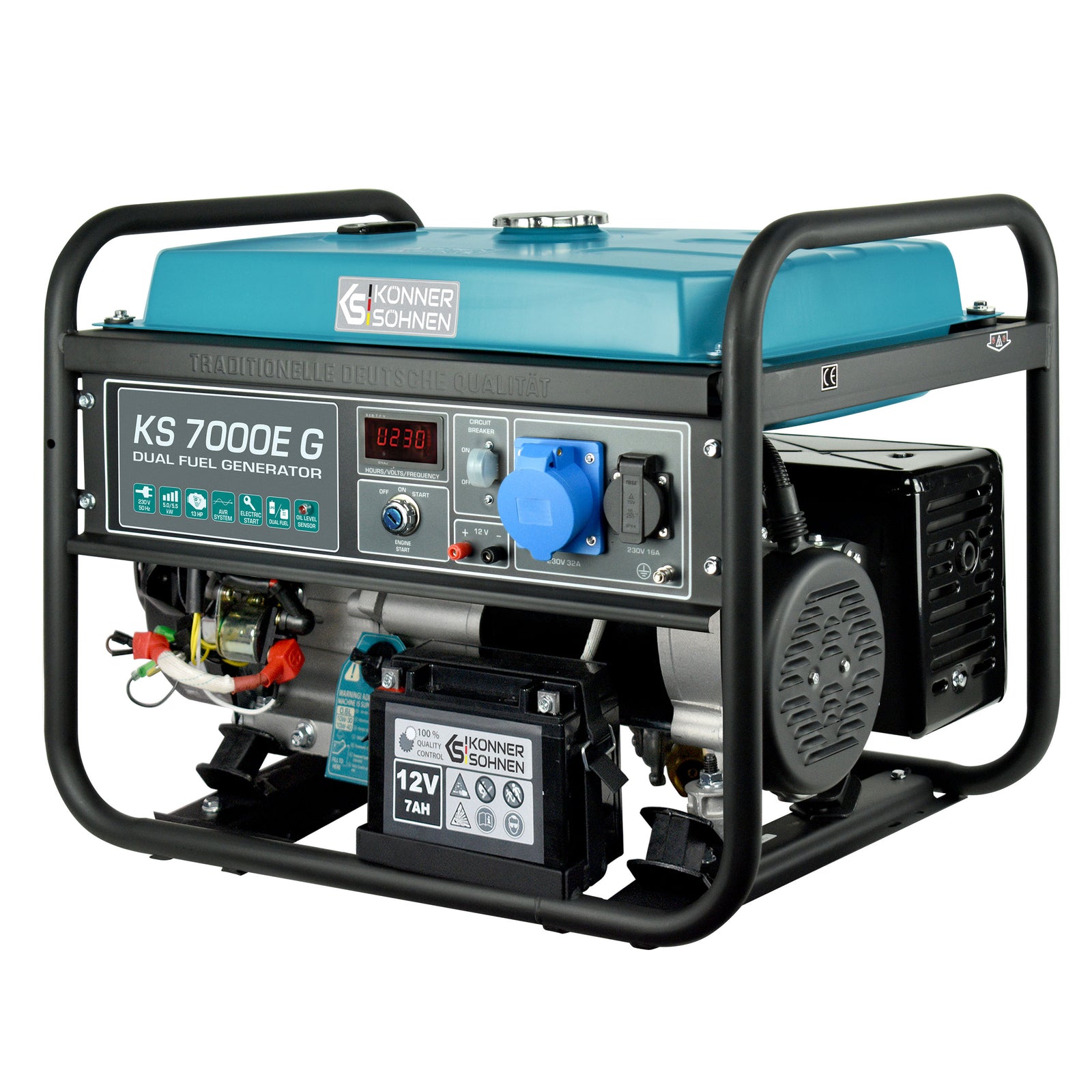 Gerador a GPL/Gasolina 'Könner & Söhnen' KS 7000E G