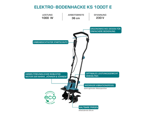 Motozappa elettrica KS 1000T E